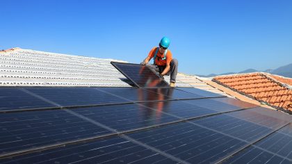 Solar panel installation