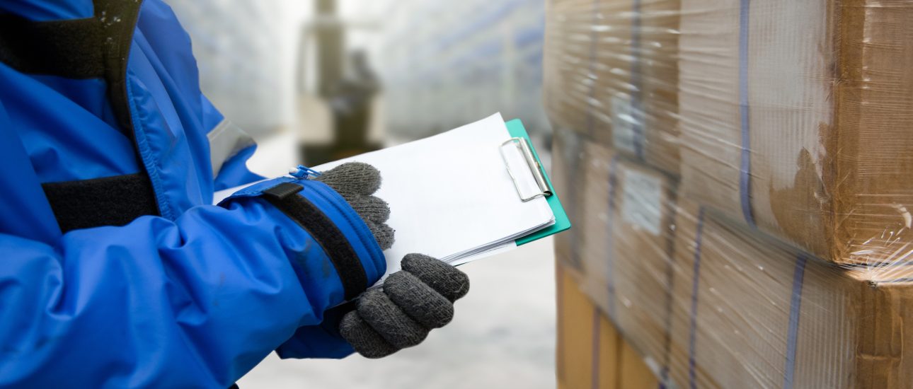 Worker in Cold Storage Warehouse
