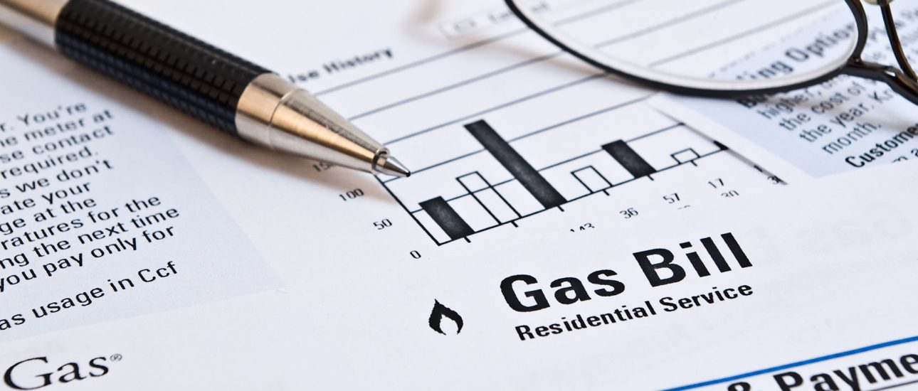 Monthly natural gas heating bill