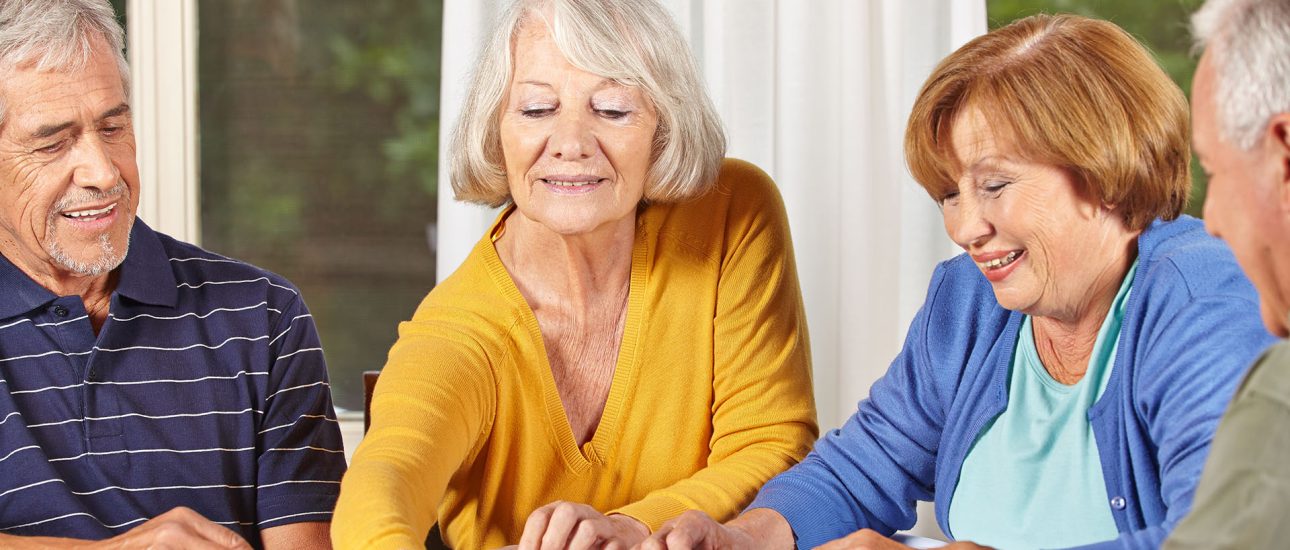 Group of Seniors Playing Games