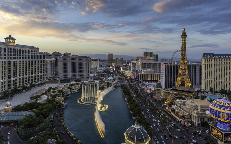 Cityscape Las Vegas Skyline at Sunset