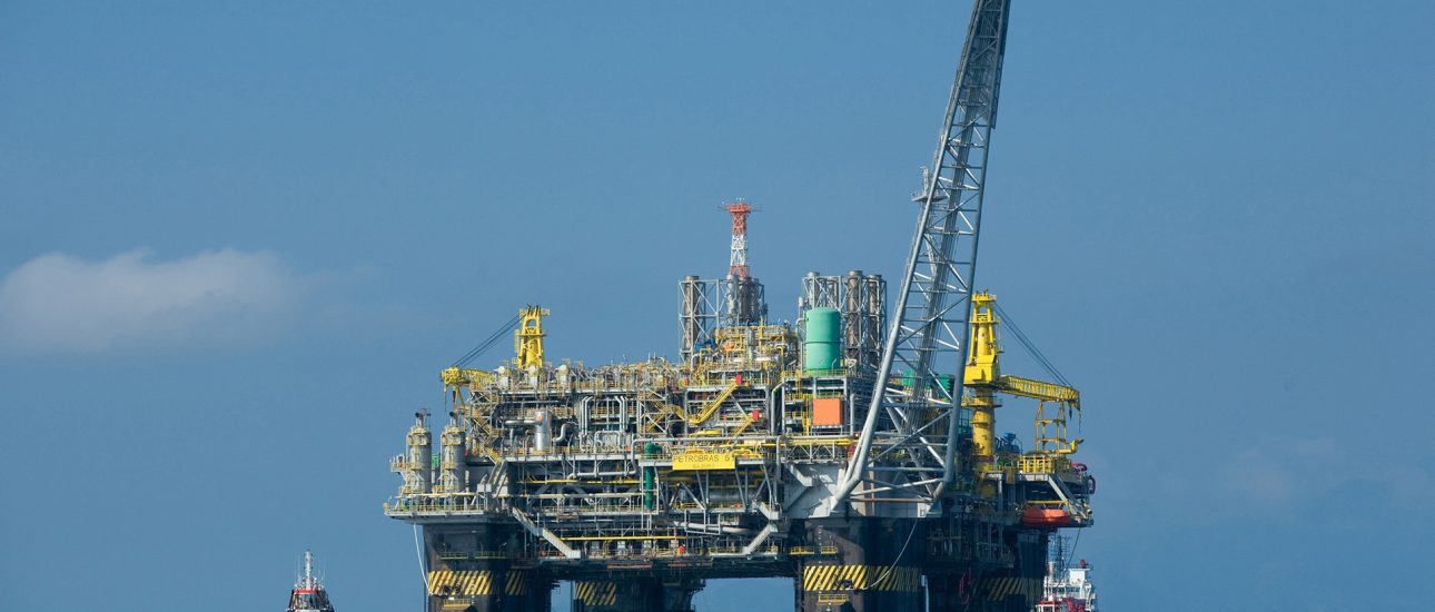 Oil rig in Atlantic Ocean