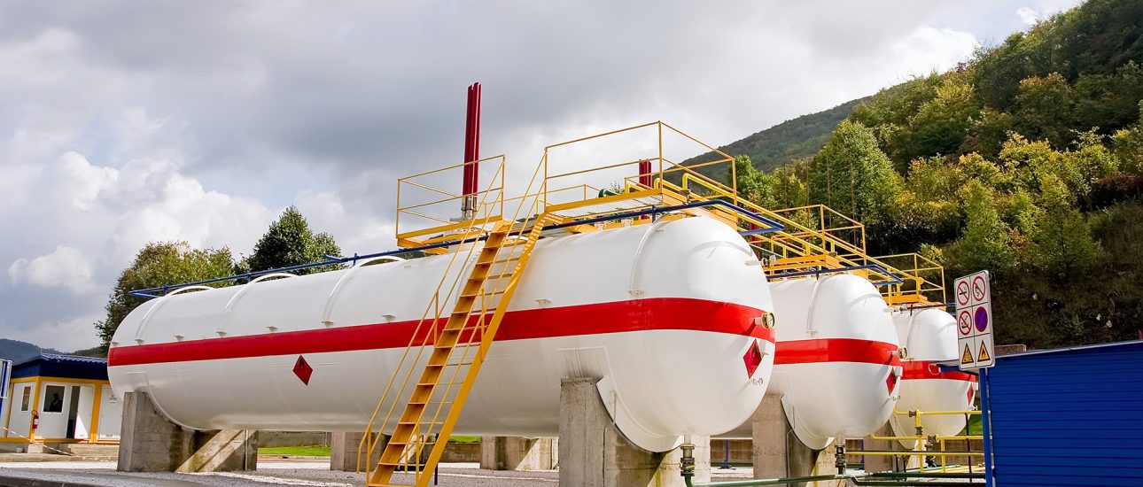Propane storage tanks