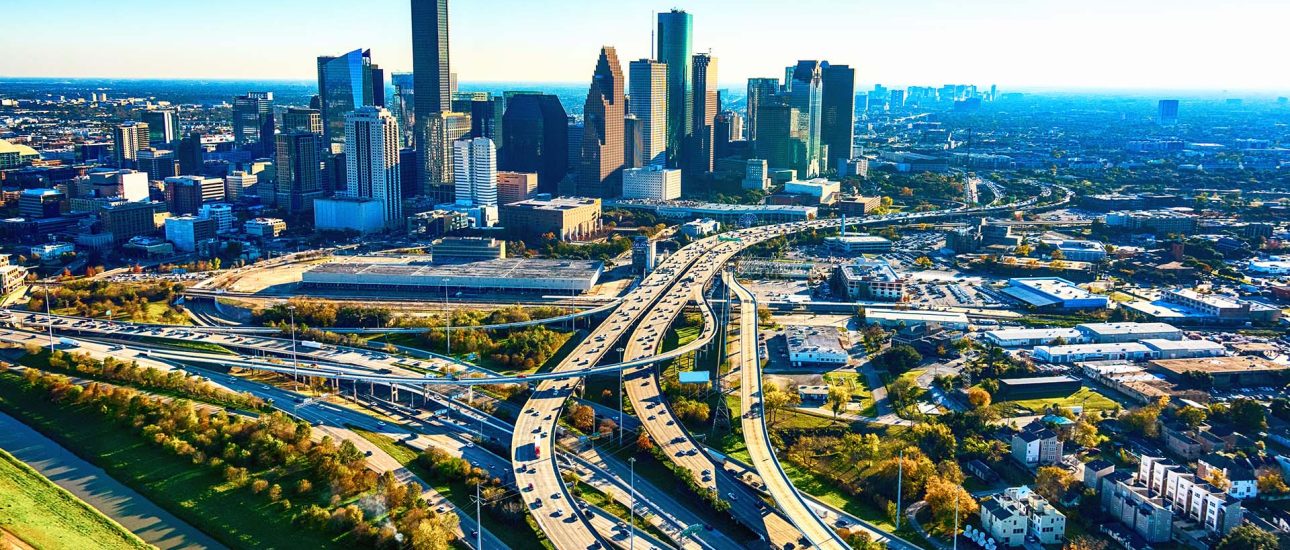 City of Houston Texas Aerial View