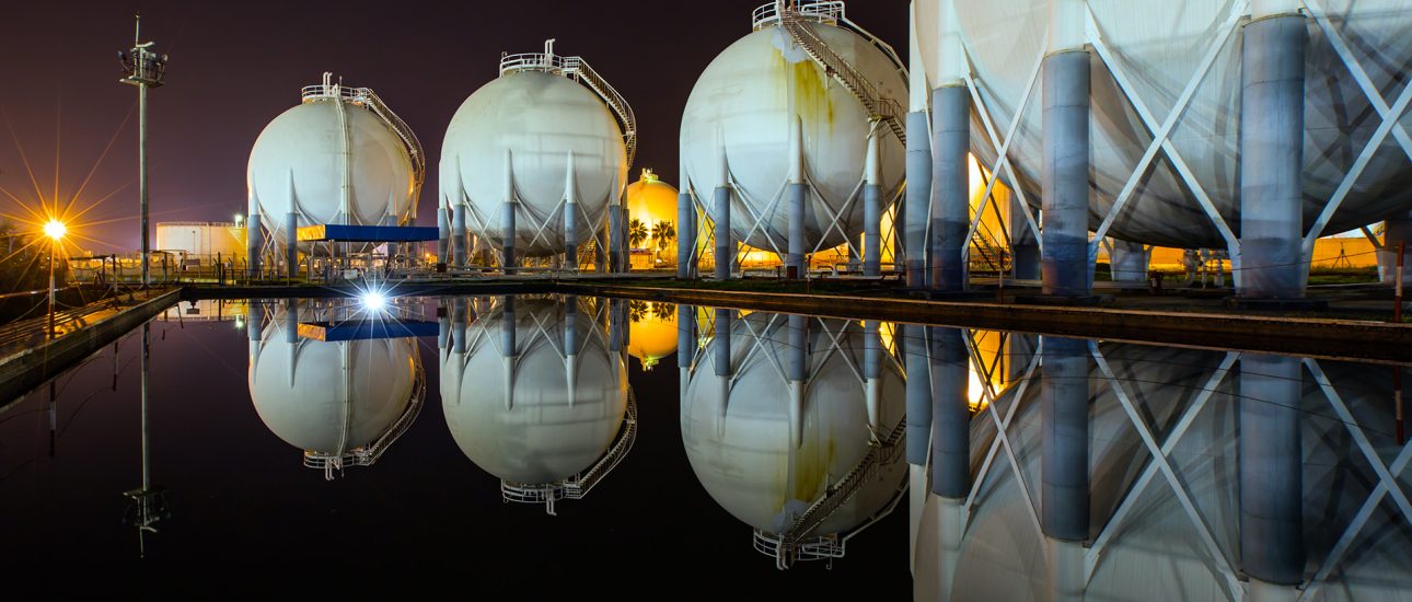 Natural gas storage tanks