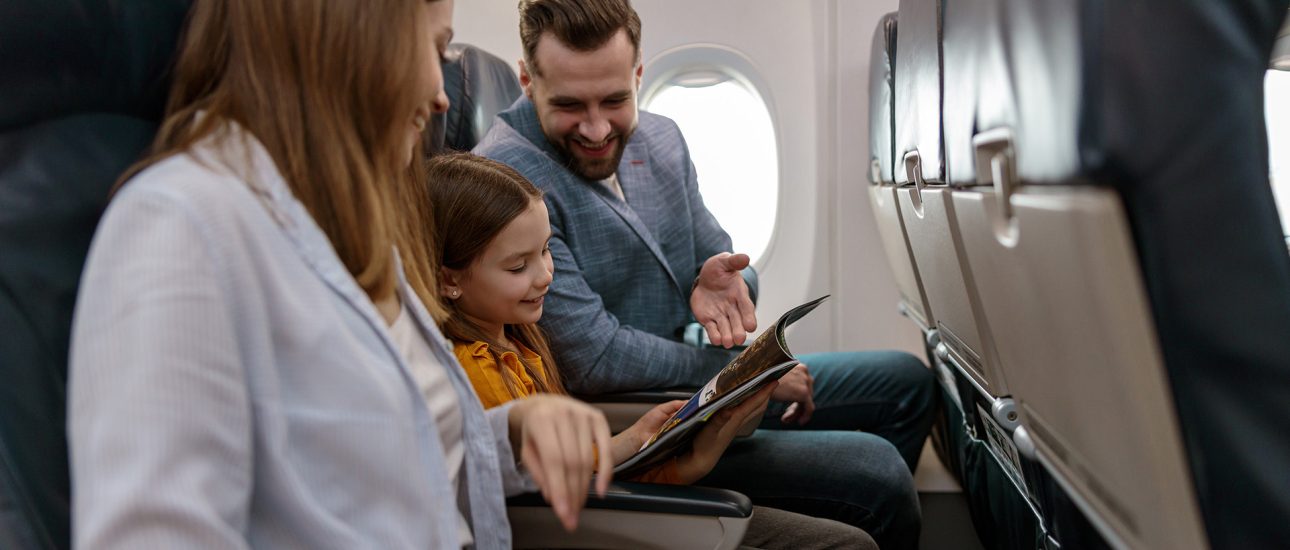 Family in Airplane