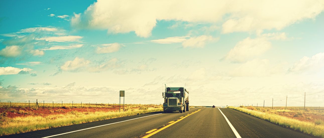 Semi truck on open road